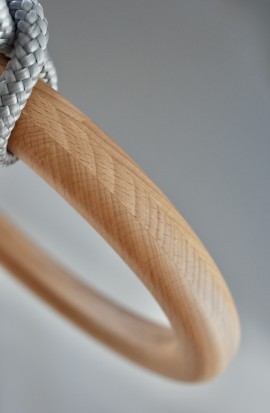 Drewniane kółka gimnastyczne z litego drewna bukowego