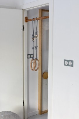 Drewniane kółka gimnastyczne z litego drewna bukowego