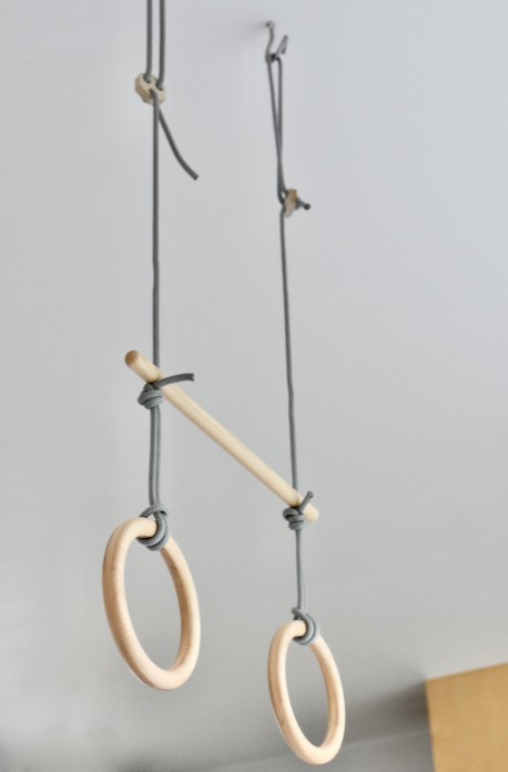 Drewniane kółka gimnastyczne z litego drewna bukowego