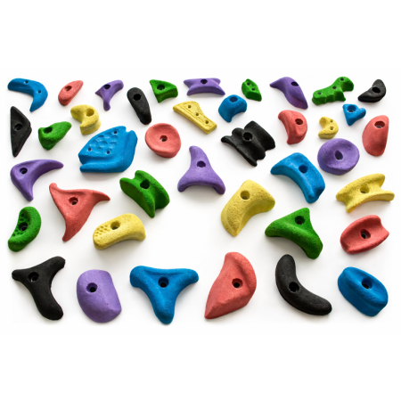 kolorowe chwyty wspinaczkowe Nuki