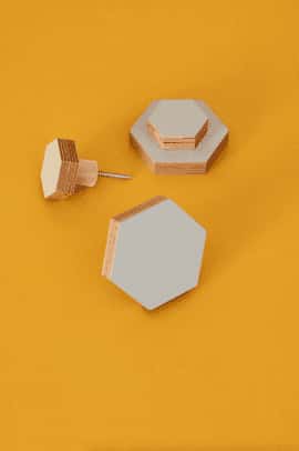 WIESZAK HEKSAGON SZARY