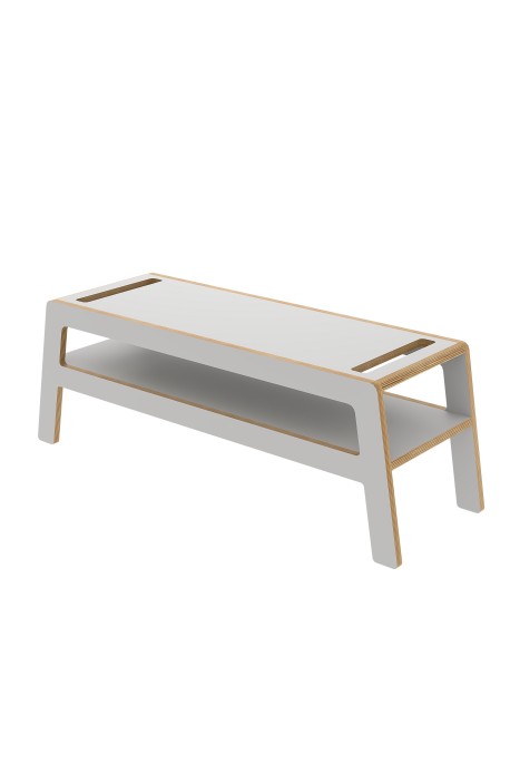 ŁAWKA ZE SKLEJKI "SOFT" szara