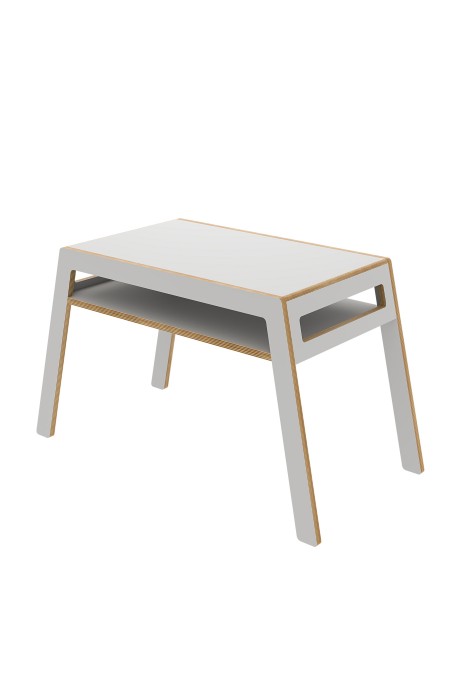 BIURKO ZE SKLEJKI "COMFY" szare