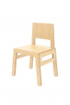 KRZESEŁKO ZE SKLEJKI "FLEX F" naturalne