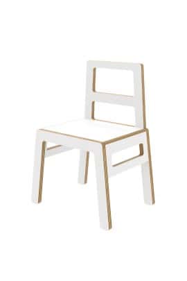 KRZESEŁKO ZE SKLEJKI "FLEX O" białe