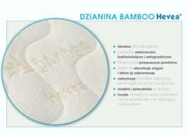 Materac piankowy z lateksem HEVEA BIO BAMBOO