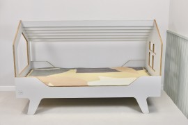 SKANDYNAWSKIE ŁÓŻKO DREAM HOUSE SZARE