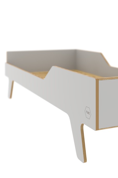 SKANDYNAWSKIE ŁÓŻKO DREAM "PRAWE" SZARE