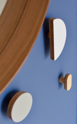 ZESTAW WIESZAKÓW ścienny/uchwyt OWAL BIAŁY