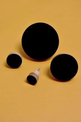 WIESZAK ścienny/uchwyt KOŁO CZARNY