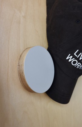 ZESTAW WIESZAKÓW ściennych/uchwytów KOŁO BIAŁY