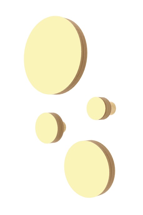 ZESTAW WIESZAKÓW ścienny/uchwyt KOŁO BIAŁY