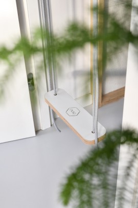 HUŚTAWKA PROSTOKĄT biała