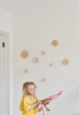 WIESZAK ścienny/uchwyt KOŁO PUDROWY RÓŻOWY