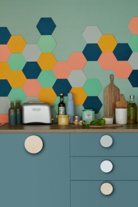 PANEL ŚCIENNY HEXAGON MAŁY KOLOR