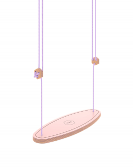 HUŚTAWKA XL różowa