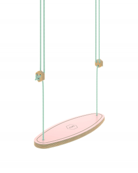 HUŚTAWKA XL różowa