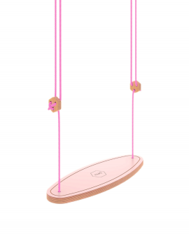 HUŚTAWKA XL różowa